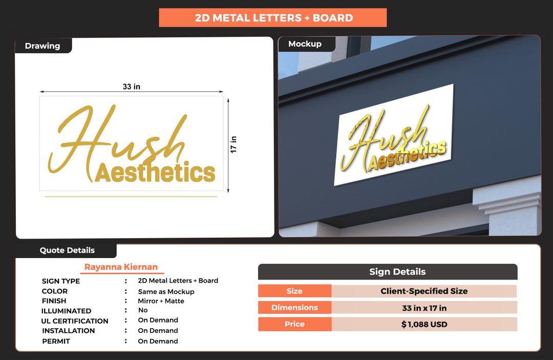 Custom Sign For Rayanna Kiernan
