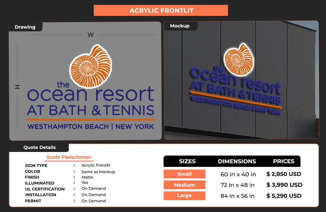 Custom Sign For Scott Fleischman