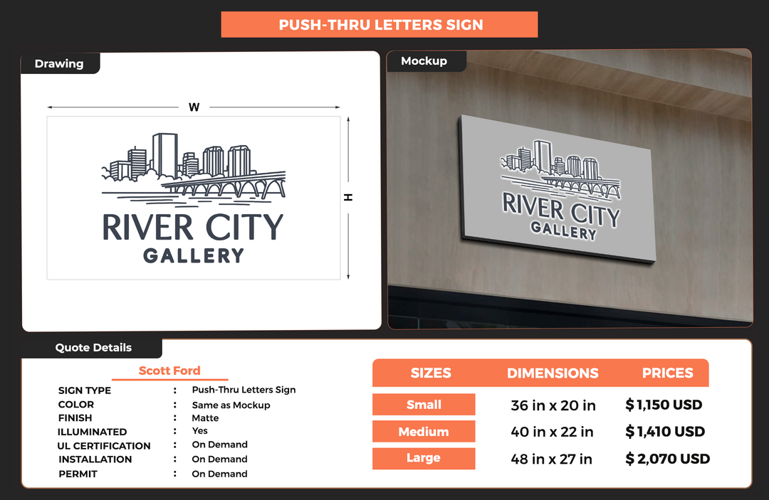 Custom Signs For Scott Ford