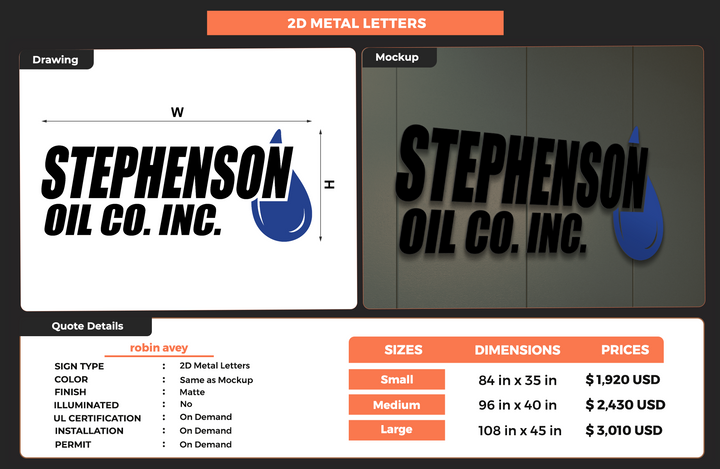 Custom Signs For robin avey